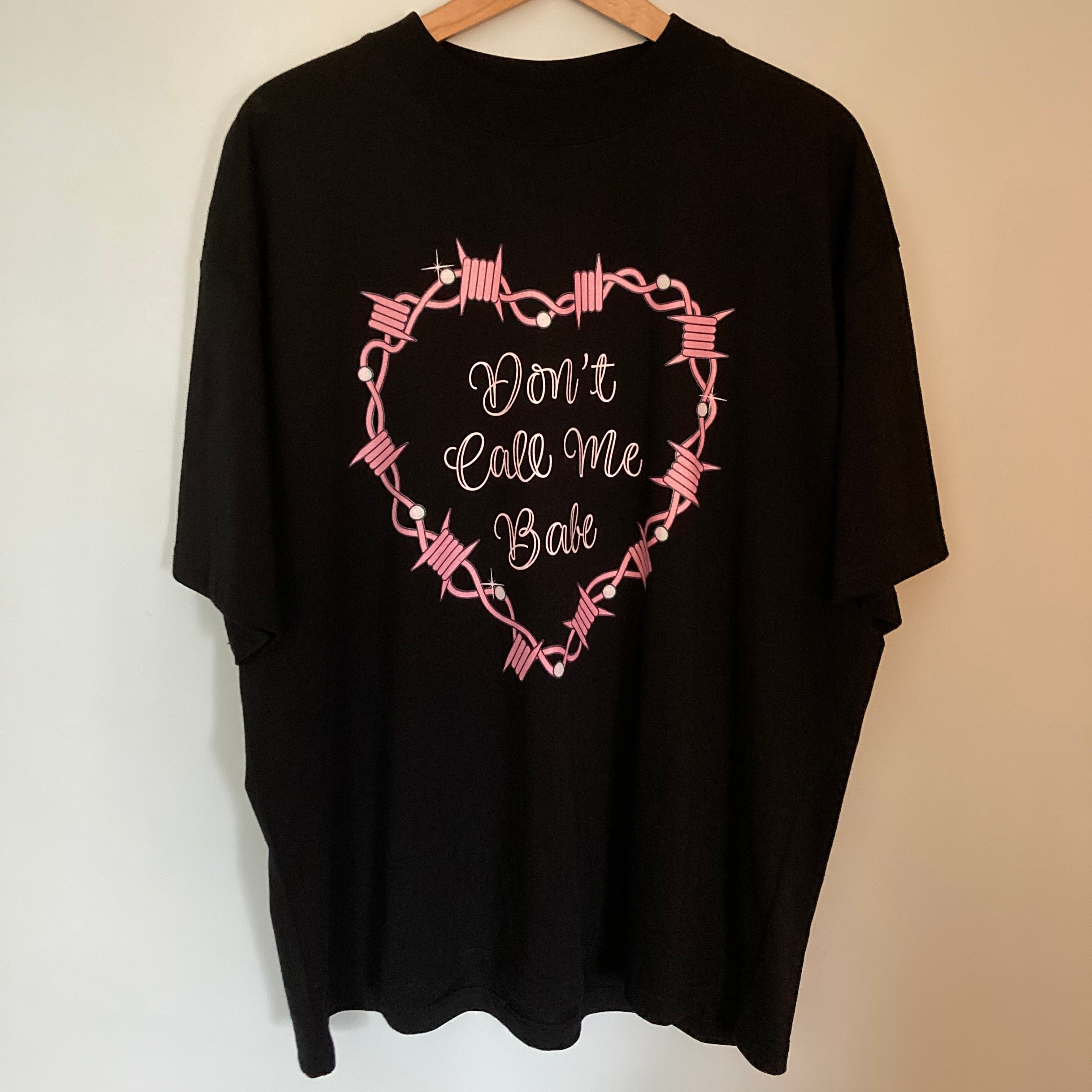 SAMPLE Don't Call Me Babe - Black Oversized Tee
