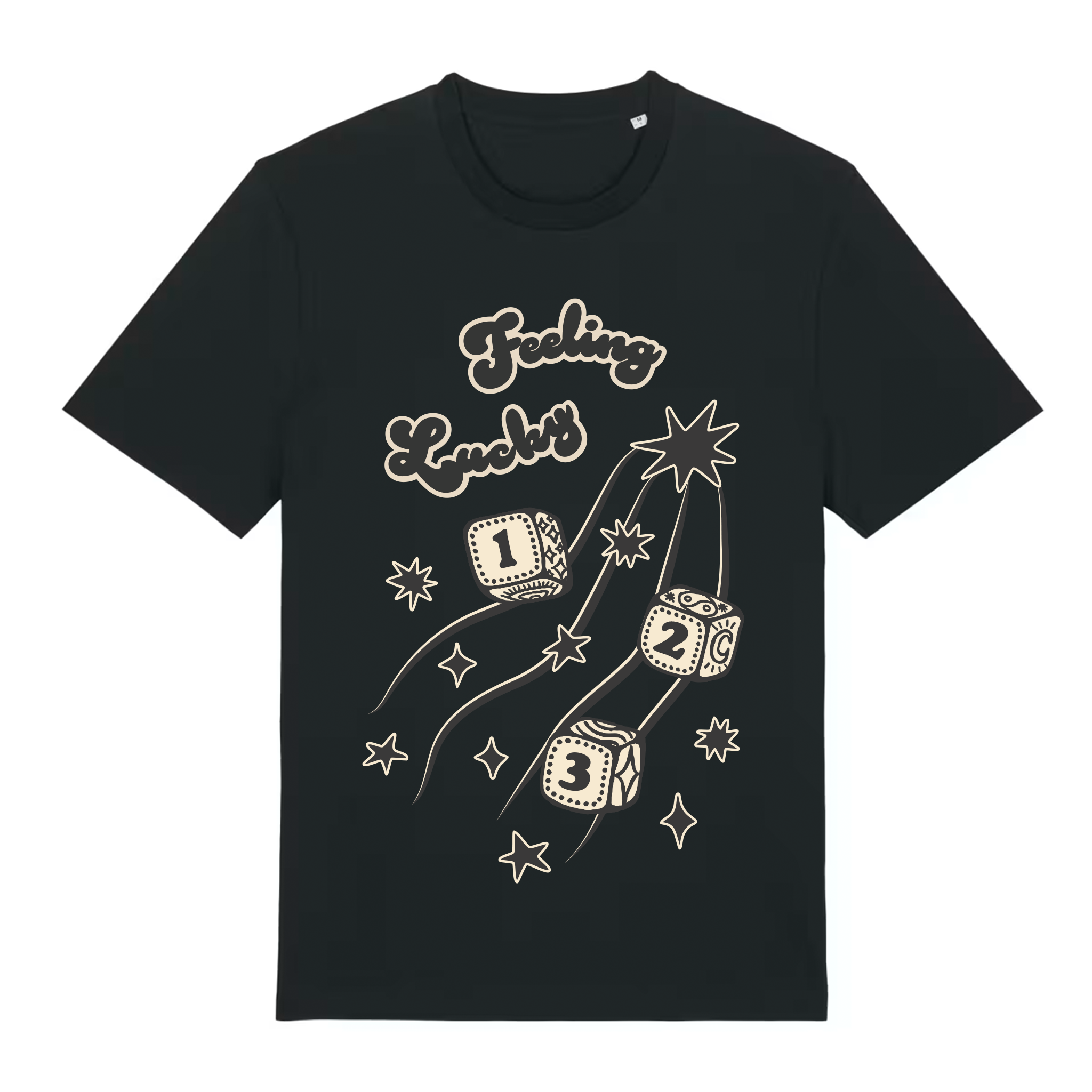 Retro Angel Numbers Lucky Dice - CUSTOMISABLE - Organic Cotton T-Shirt
