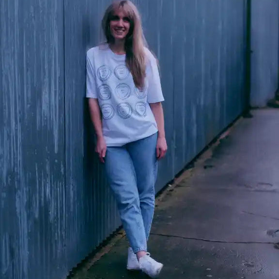 Spooky Love Hearts - Premium Organic White Cotton Ethical Tee