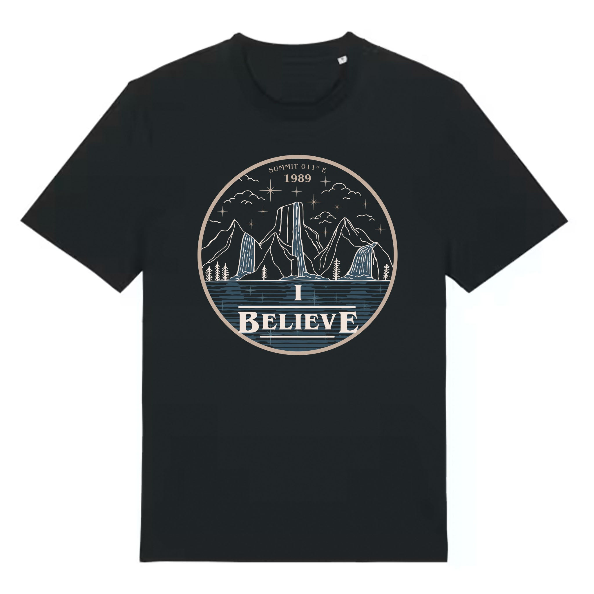 I Believe 3 Waterfalls Ending - Black Cotton T-Shirt