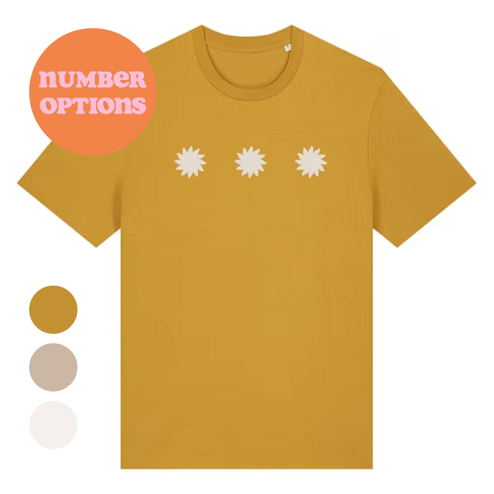 Minimalist Angel Numbers - Warm Ochre - Unisex Organic Cotton T-Shirt