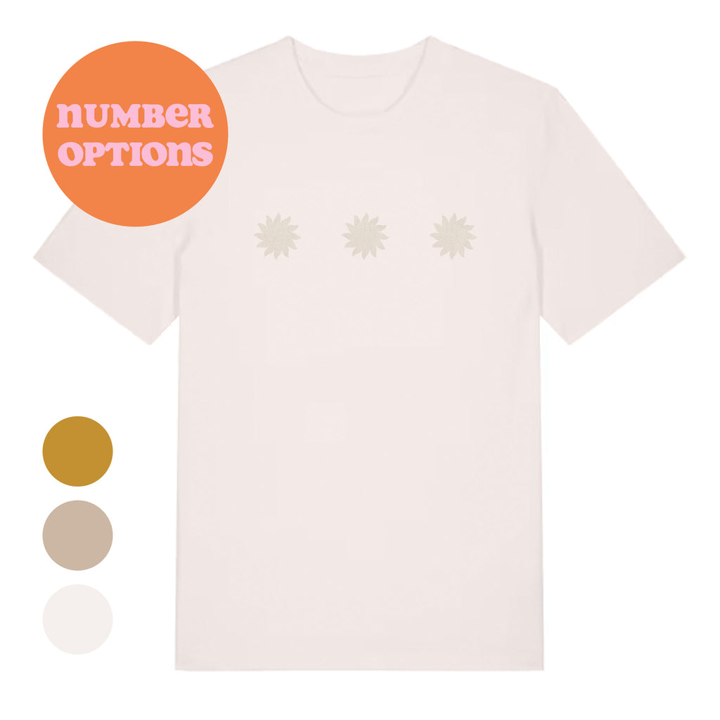 Minimalist Angel Numbers T‑Shirt – Warm White Organic Cotton Unisex Tee