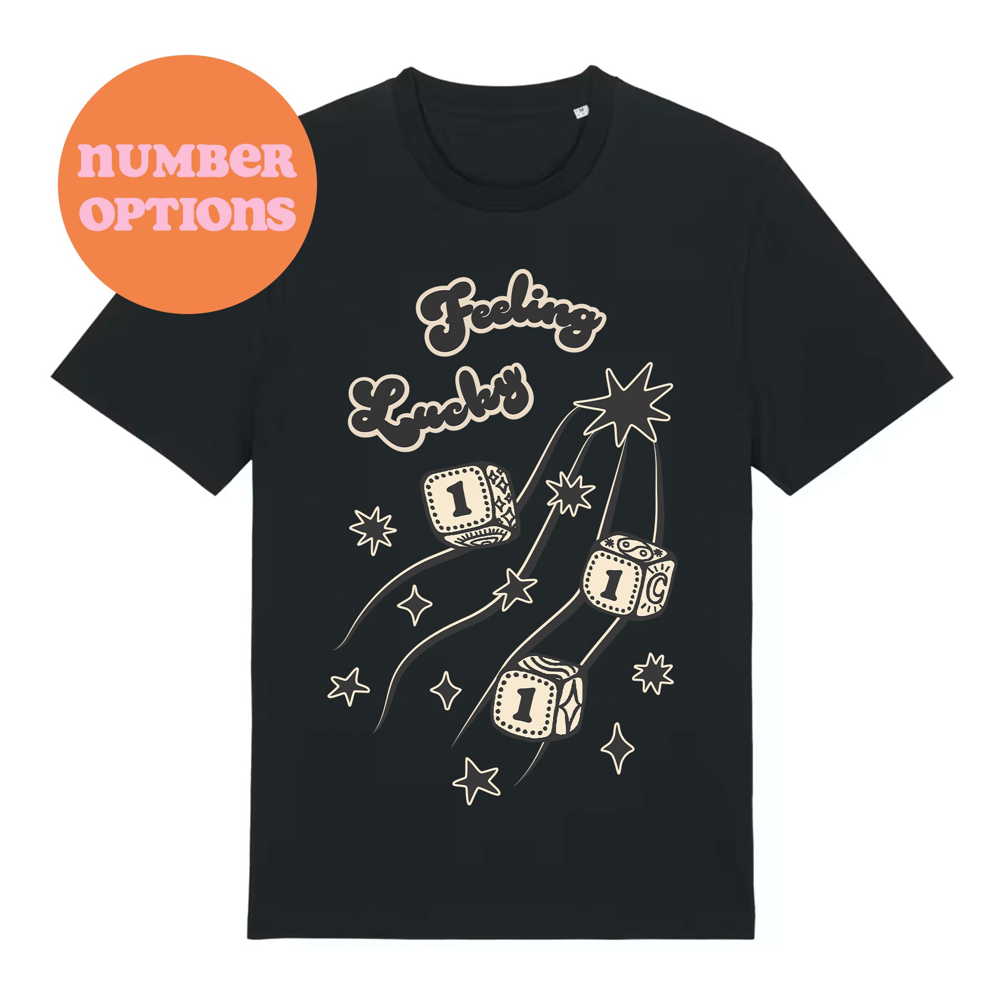 Classic Fit - Retro Angel Numbers Lucky Dice - Organic Cotton T-Shirt