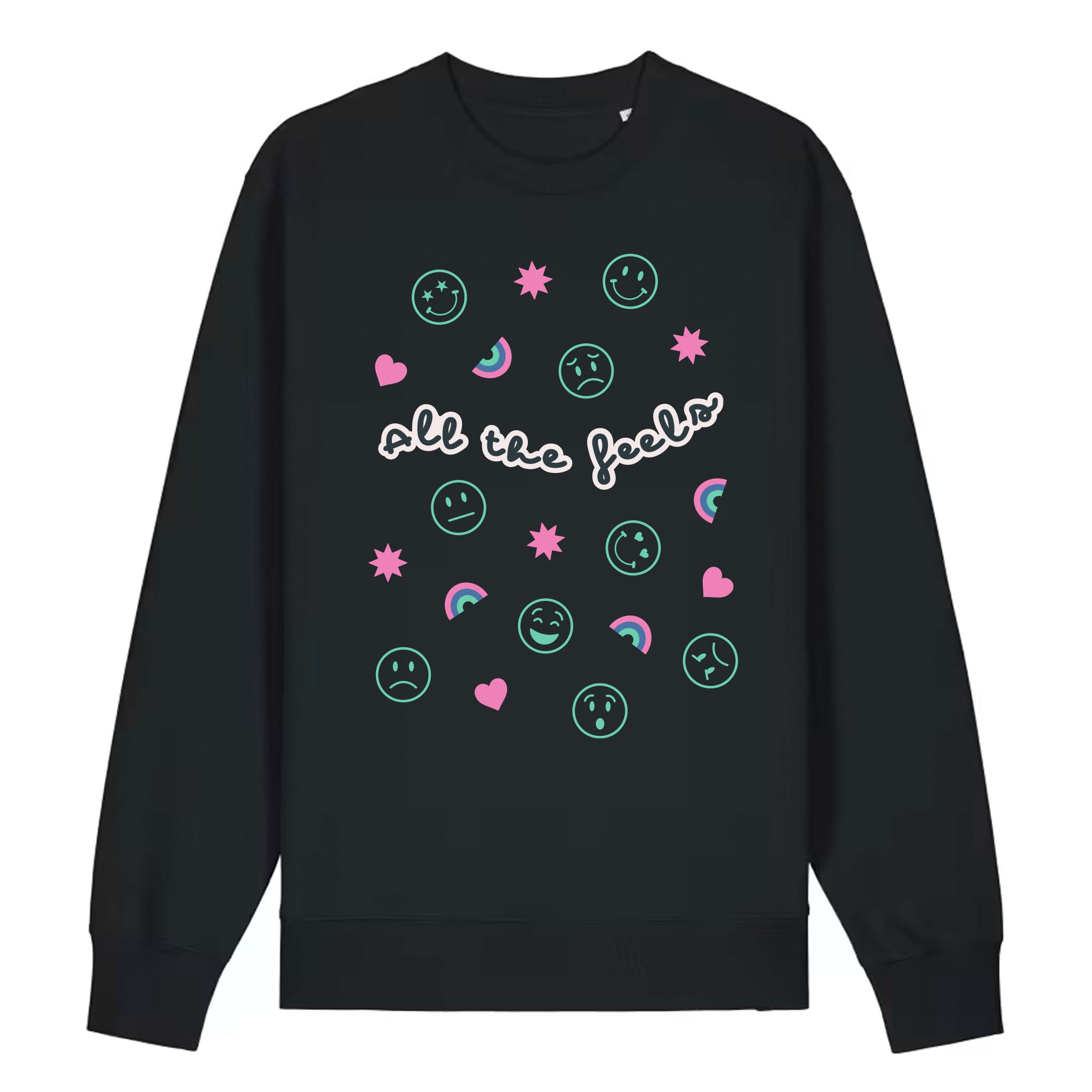 “All The Feels” Emoji Jumper – Organic Cotton