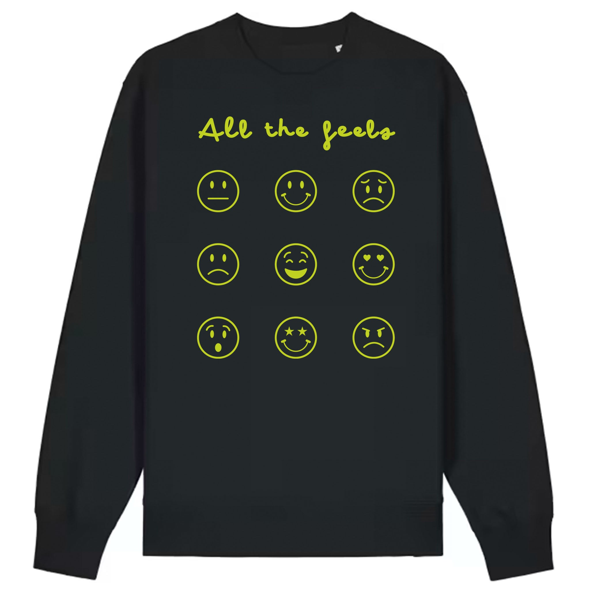 “All The Feels” Emoji Jumper – Organic Cotton