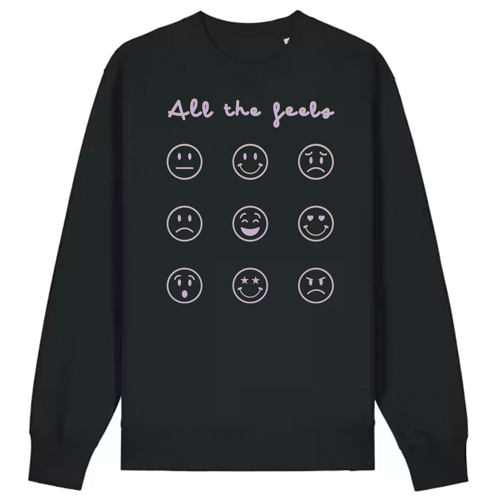 “All The Feels” Emoji Jumper – Organic Cotton