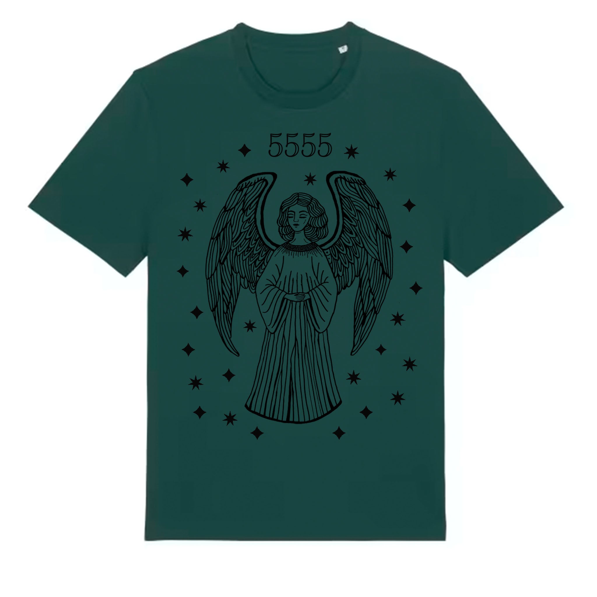 5555 Angel Numbers - Unisex Organic Cotton Tee