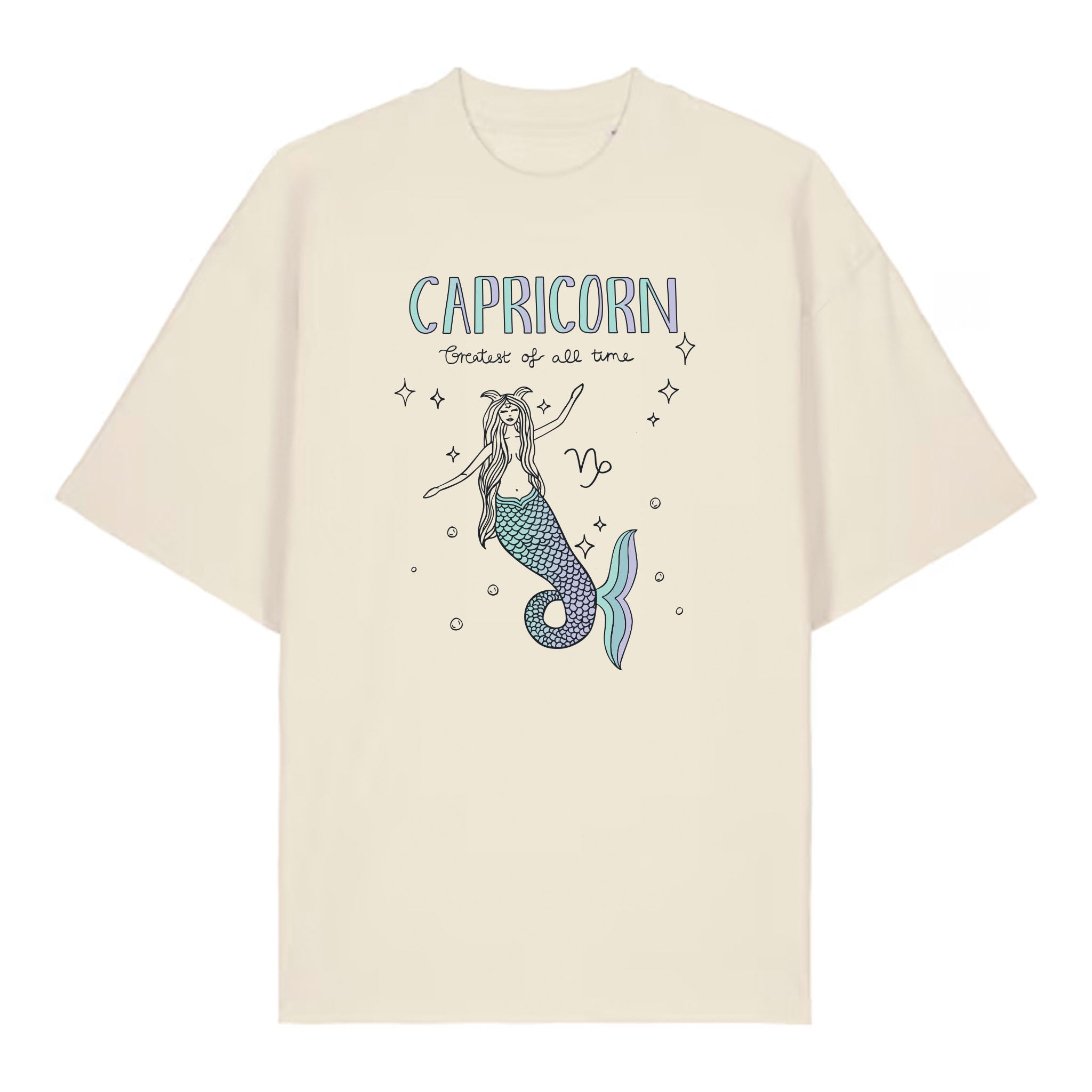Capricorn Zodiac T-Shirt – Oversized Boyfriend Tee