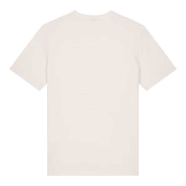 Plain vintage white t-shirt on a white background - back view
