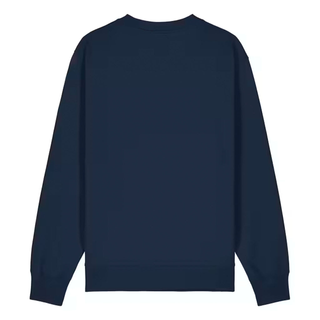Navy blue sweatshirt on a white background