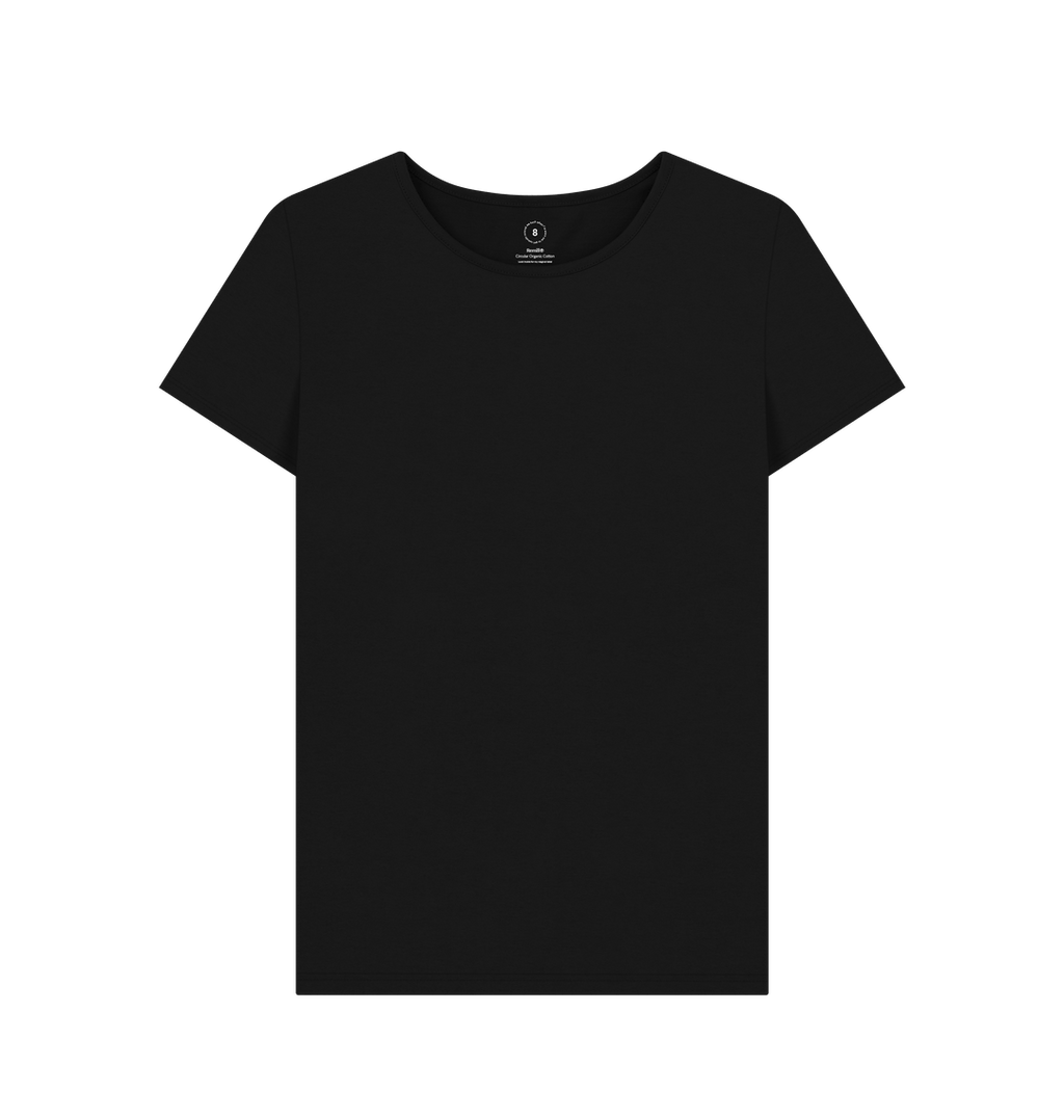 Black Recycled Printed T-Shirt Front