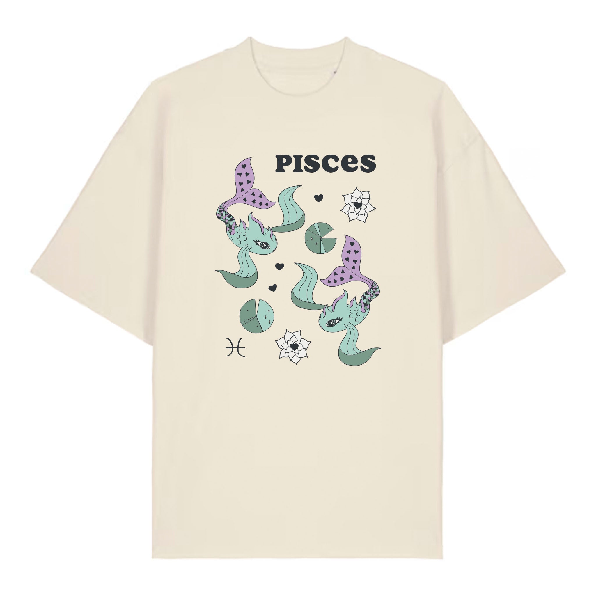 Pisces Zodiac T-Shirt – Oversized Boyfriend Tee