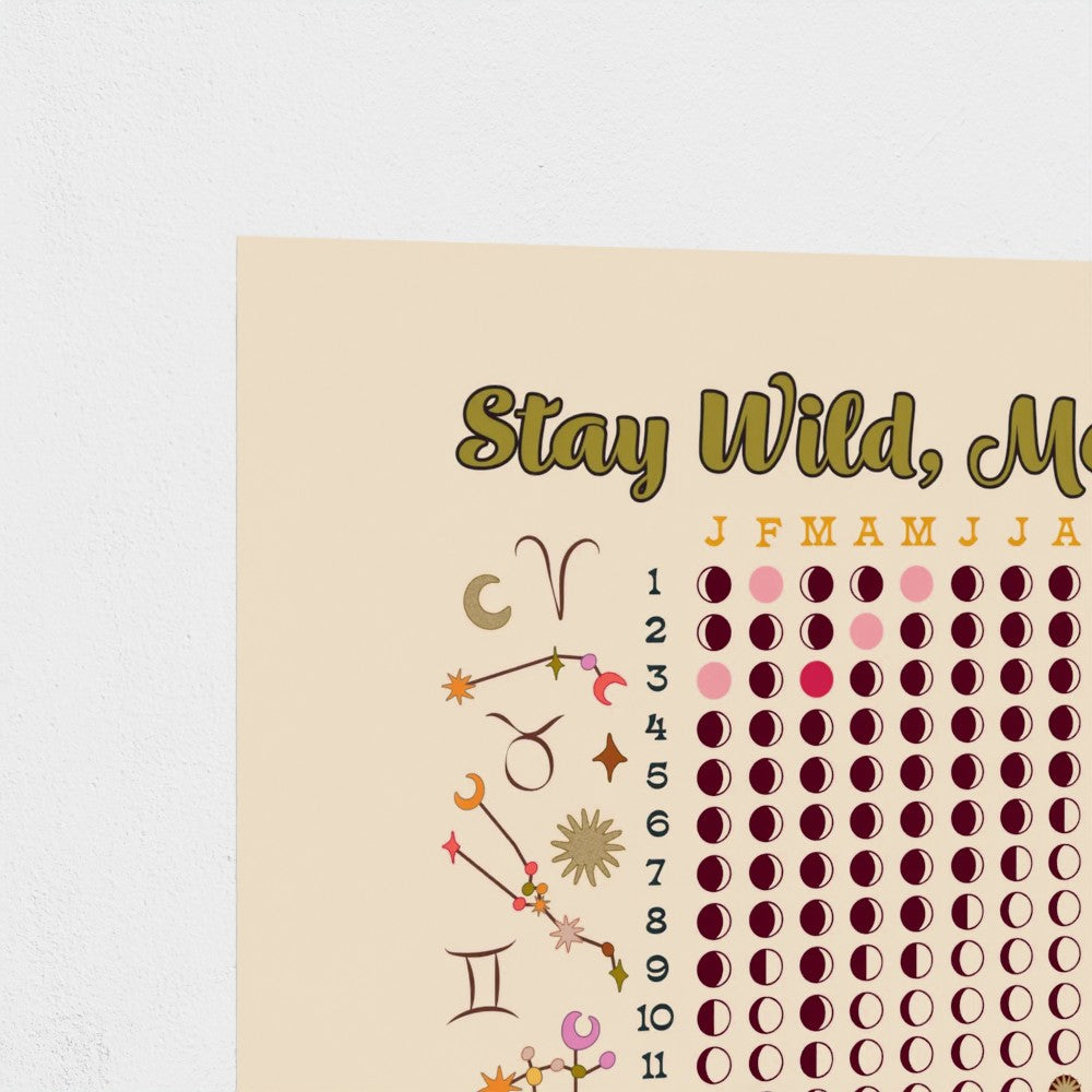 Lunar Calendar 2026 Art Print