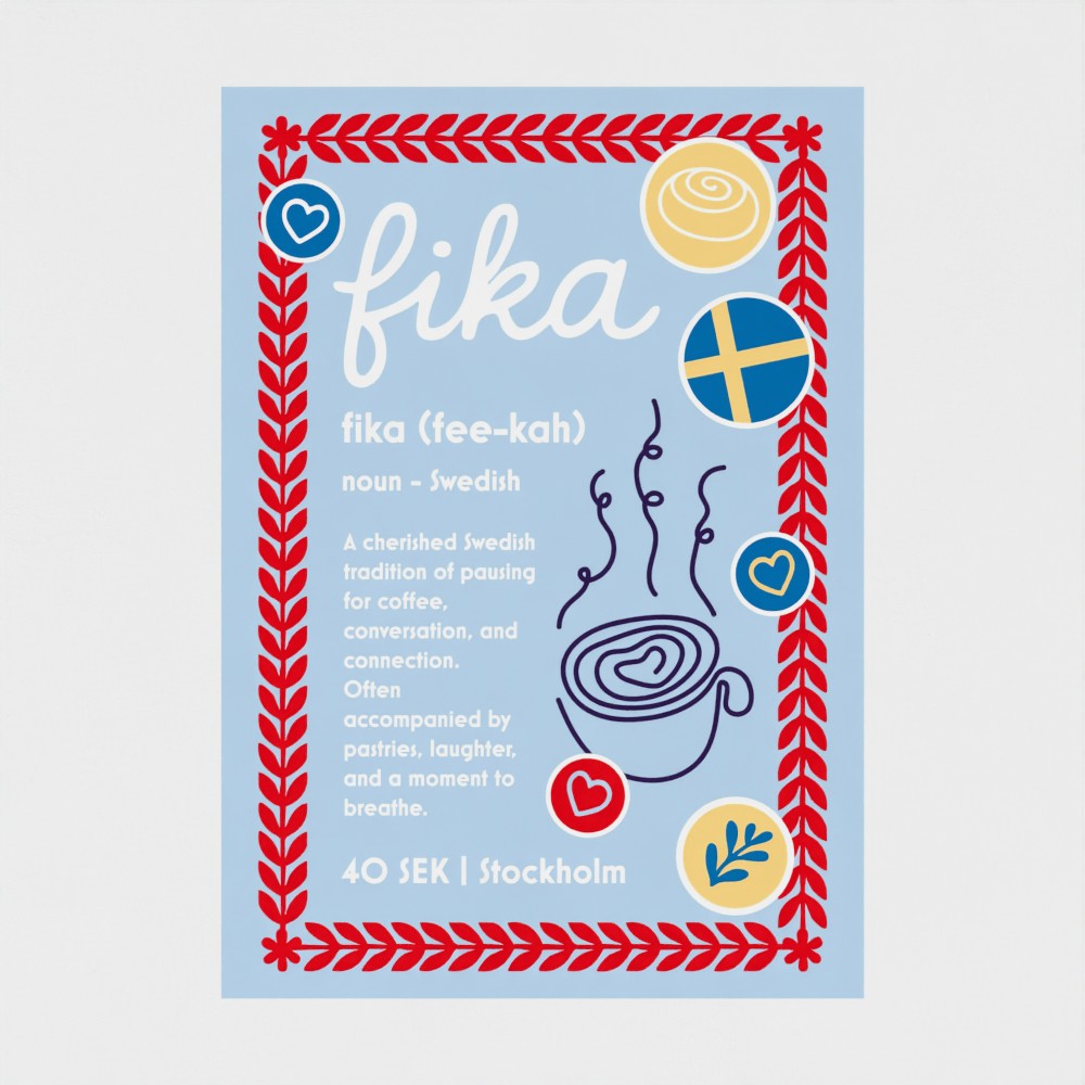 Fika - Hygge Swedish Art Print