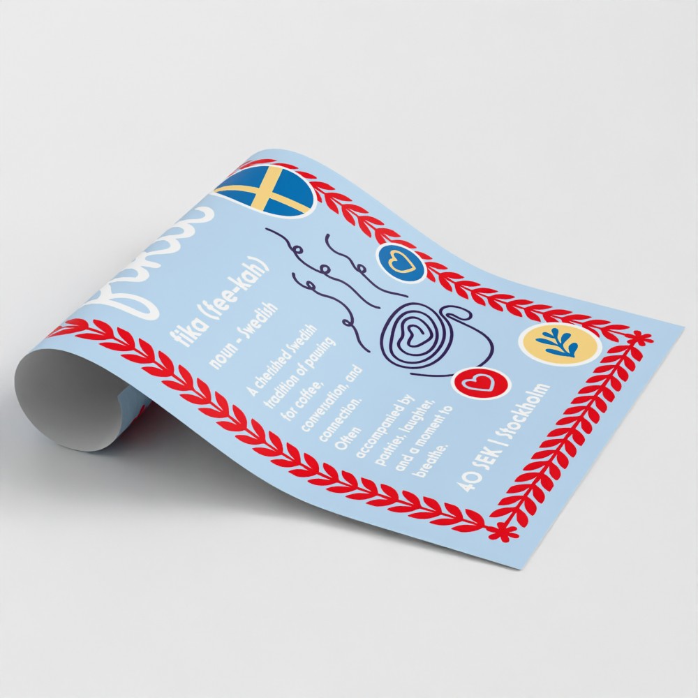Fika - Hygge Swedish Art Print