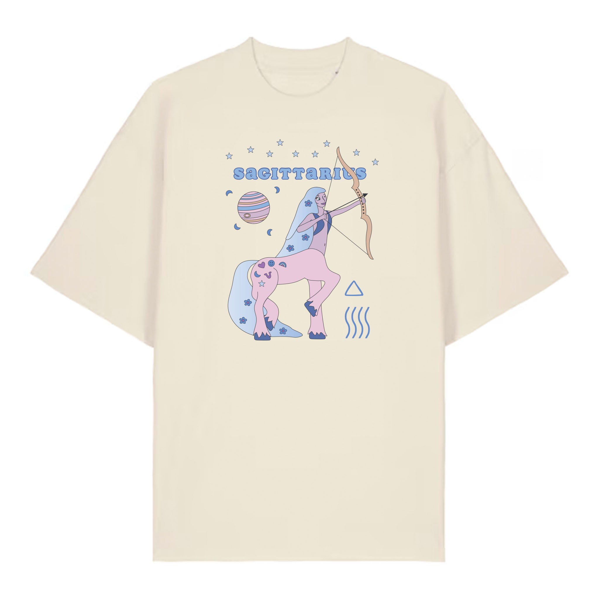 Sagittarius Zodiac T-Shirt – Oversized Boyfriend Tee