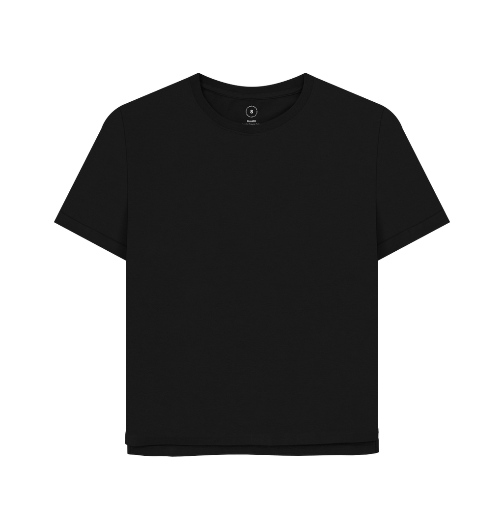 Black Printed T-shirt Front