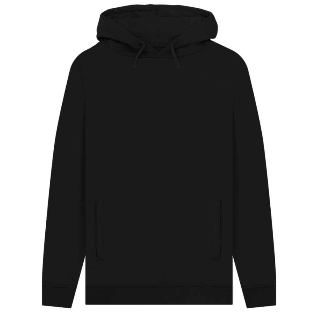 Black Recycled Hoody Front