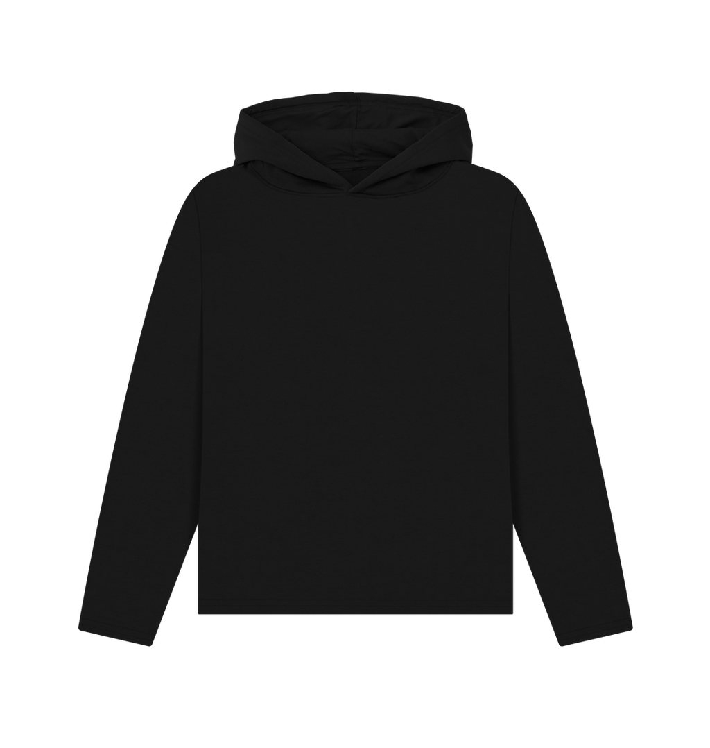 Black Recycled Hoody Front